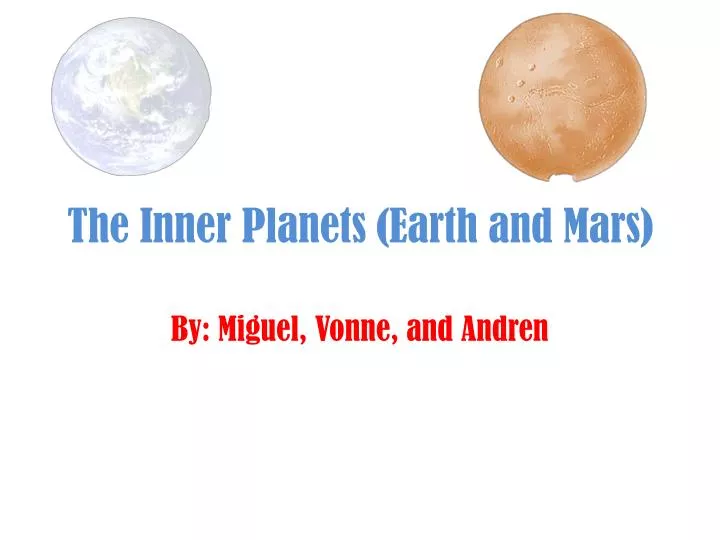 the inner planets earth and mars