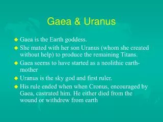 Gaea &amp; Uranus
