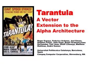 Tarantula A Vector Extension to the Alpha Architecture