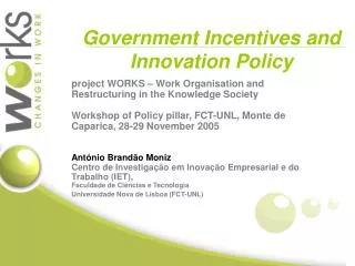 Government Incentives and Innovation Policy