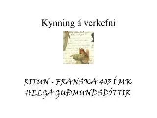 kynning verkefni