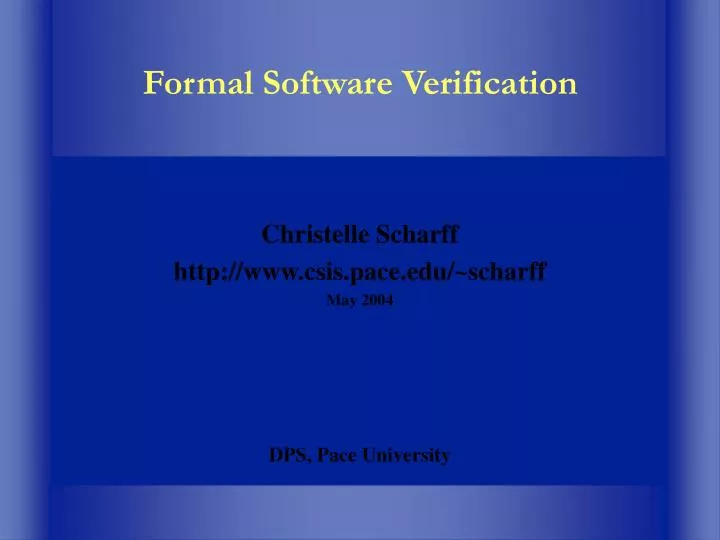 formal software verification