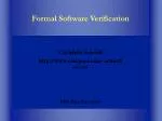 Formal Software Verification - slide 1