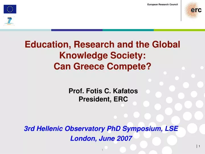 education research and the global knowledge society can greece compete