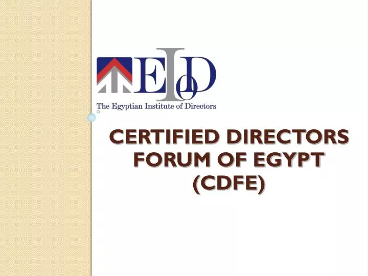 certified directors forum of egypt cdfe