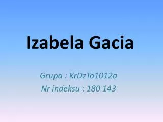 izabela gacia