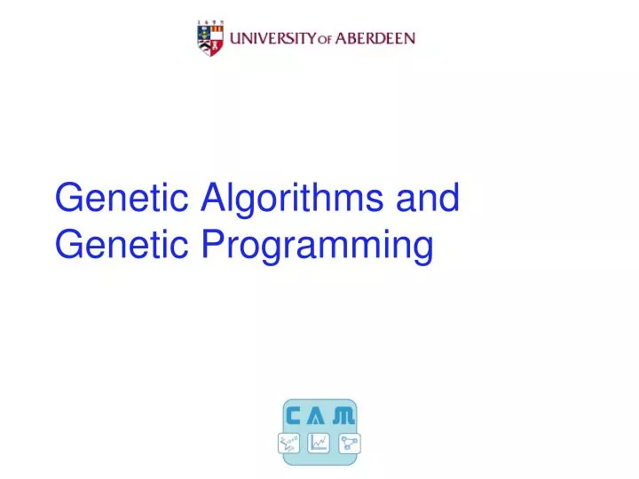 genetic algorithms and genetic programming
