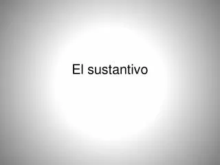 el sustantivo