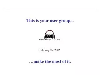 This is your user group...