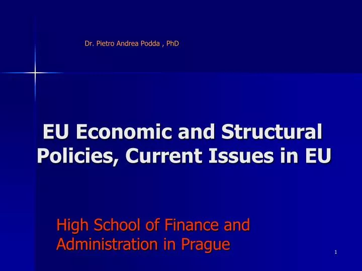 e u economic and structural policies current issues in eu