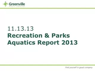11.13.13 Recreation &amp; Parks Aquatics Report 2013