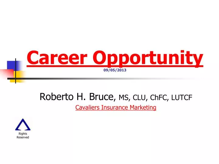 career opportunity 09 05 2013