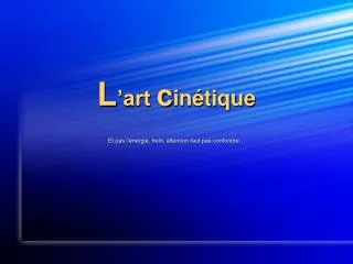 l art c in tique