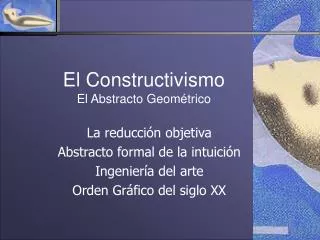 el constructivismo el abstracto geom trico