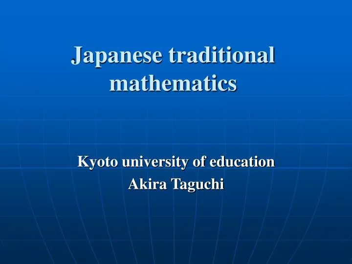 japanese traditional mathematics
