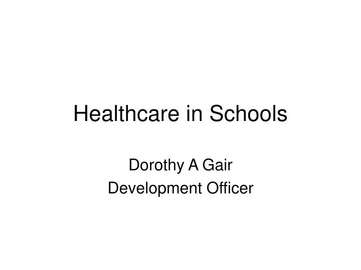 healthcare in schools