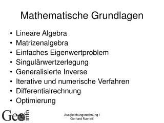 mathematische grundlagen