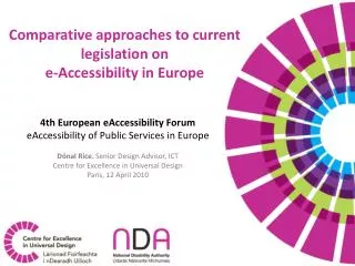 Comparative approaches to current legislation on e-Accessibility in Europe