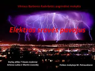 elektros srov s pavojus