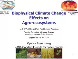 Biophysical Climate Change Effects on Agro-ecosystems