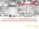 O sector petrolífero e a responsabilidade social das - slide 1