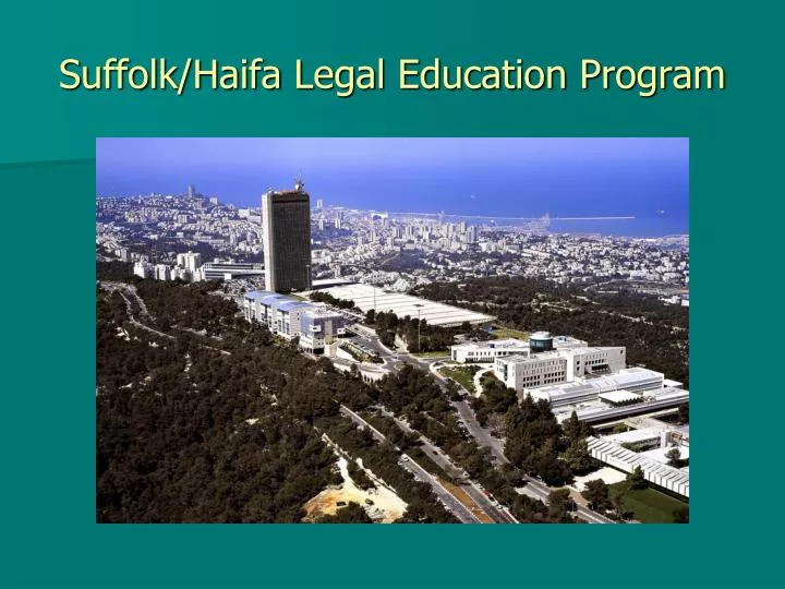 suffolk haifa legal education program
