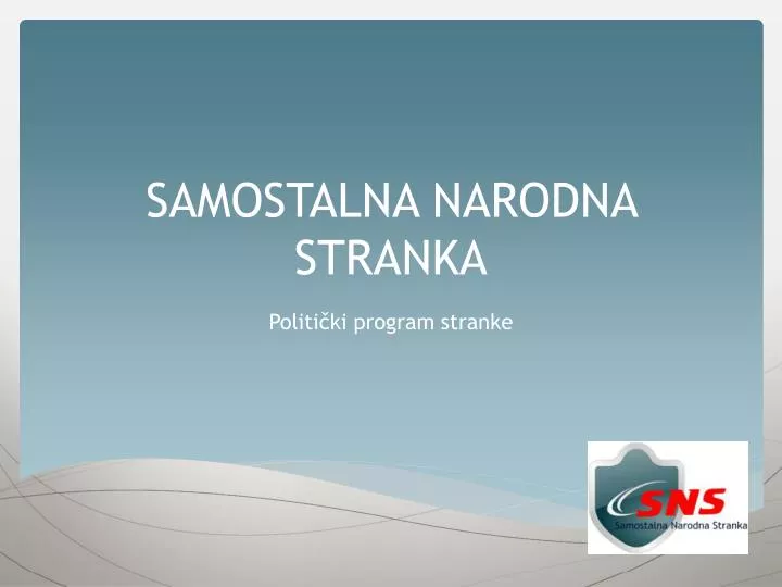 samostalna narodna stranka