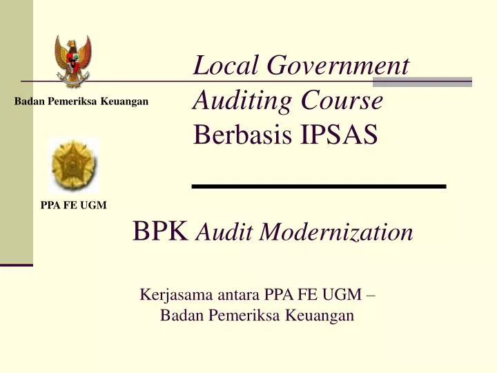 local government auditing course berbasis ipsas