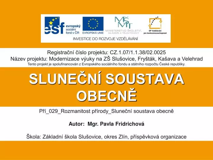 slune n soustava obecn