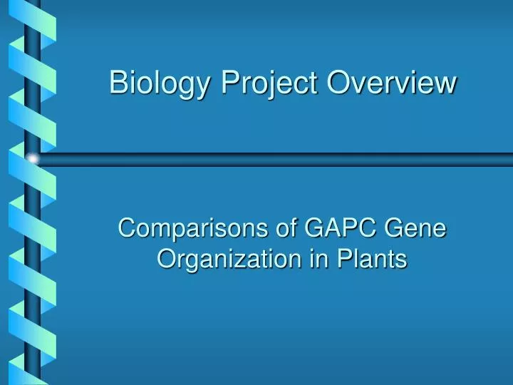 biology project overview