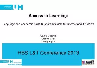 HBS L&amp;T Conference 2013