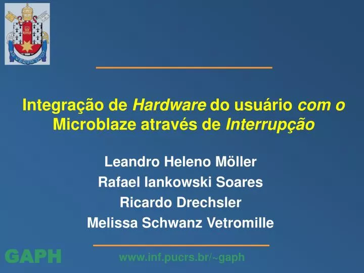 integra o de hardware do usu rio com o microblaze atrav s de interrup o