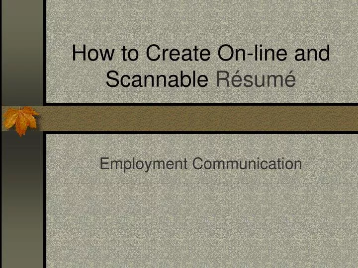 how to create on line and scannable r sum
