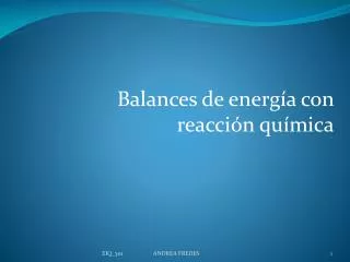 balances de energ a con reacci n qu mica