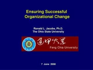 Ensuring Successful Organizational Change