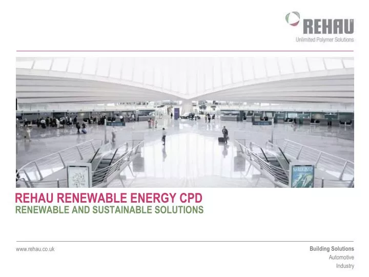 rehau renewable energy cpd