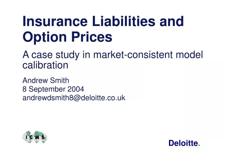 insurance liabilities and option prices