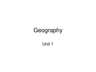 Geography