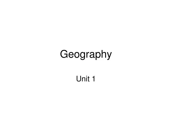 geography