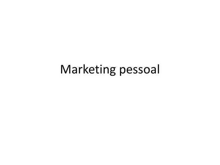 marketing pessoal