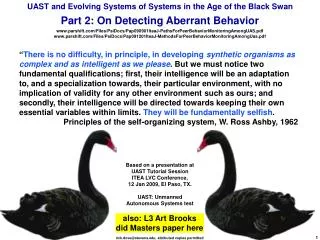 UAST and Evolving Systems of Systems in the Age of the Black Swan