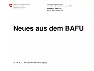 neues aus dem bafu