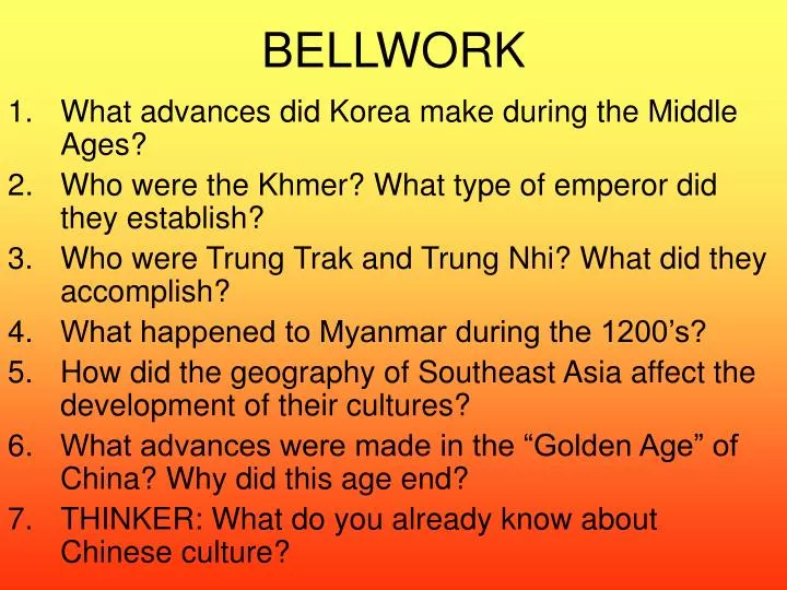 bellwork