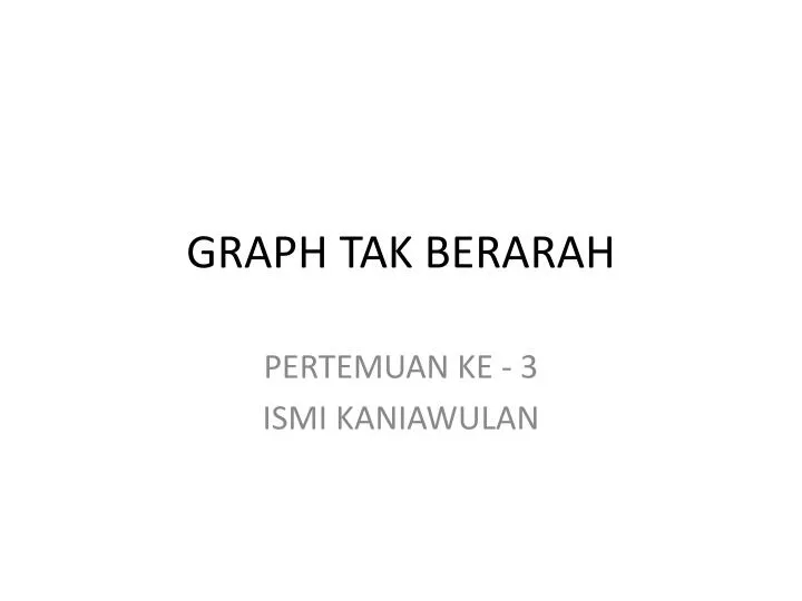 graph tak berarah