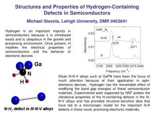 Structures and Properties of Hydrogen-Containing Defects in Semiconductors