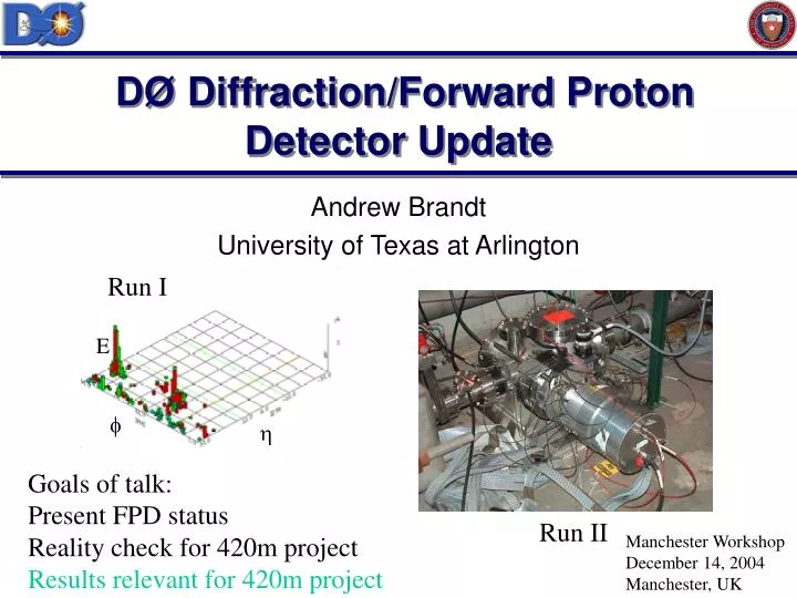 d diffraction forward proton detector update