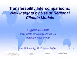 Transferability Intercomparisons: New Insights by Use of Regional Climate Models