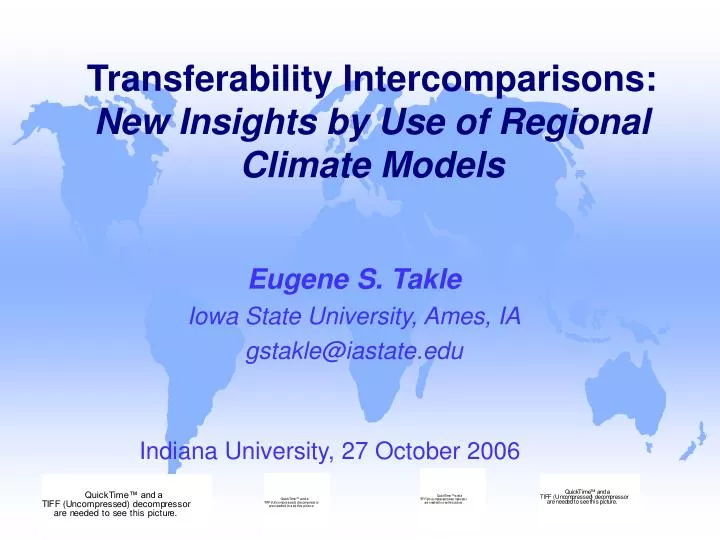 transferability intercomparisons new insights by use of regional climate models