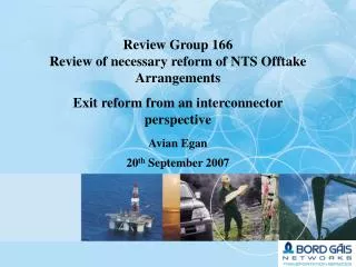 Exit reform from an interconnector perspective