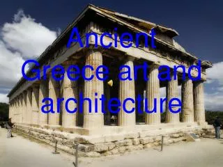 Ancient Greece art and architecture